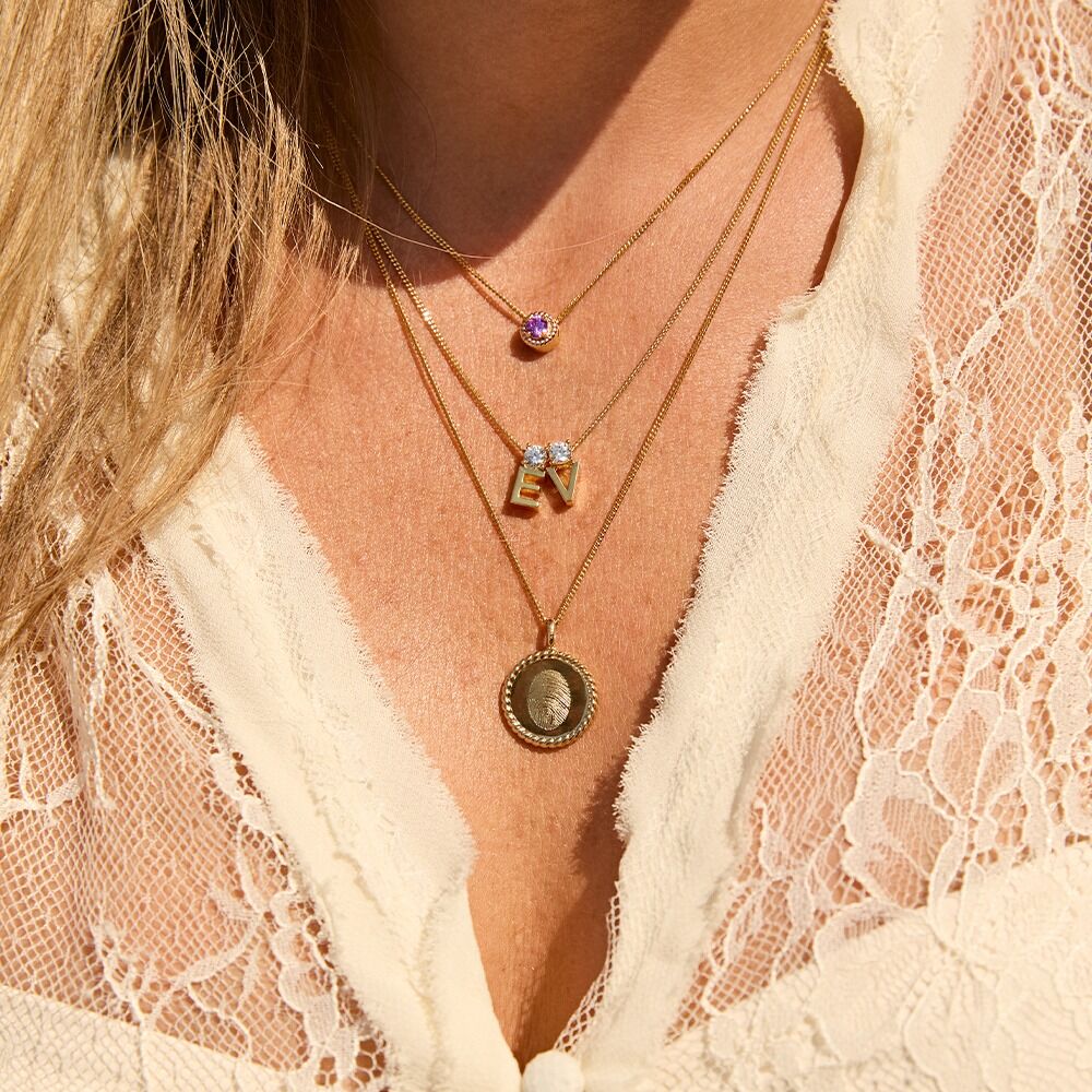 Twisted Birthstone Ketting