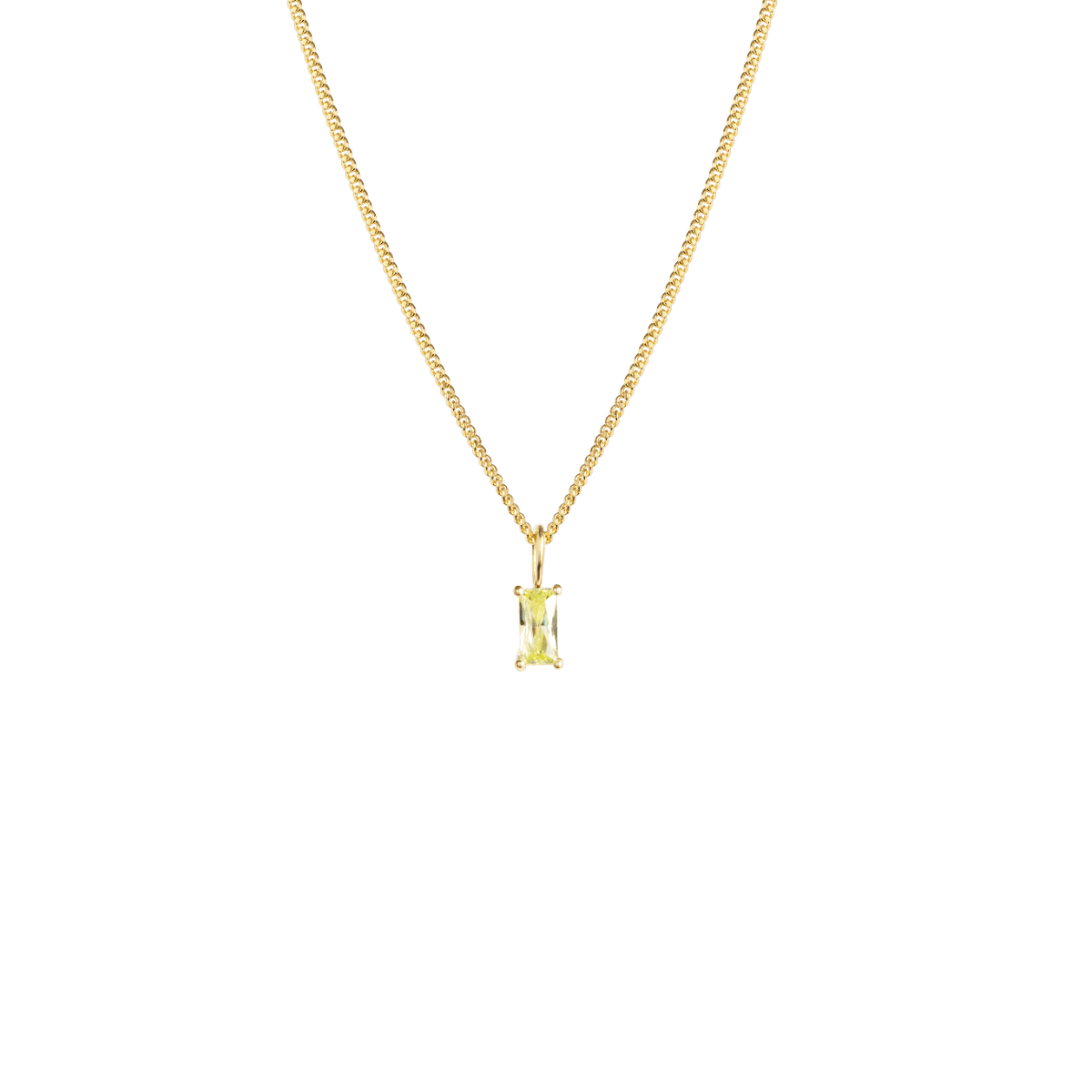 Birthstone Baguette Ketting