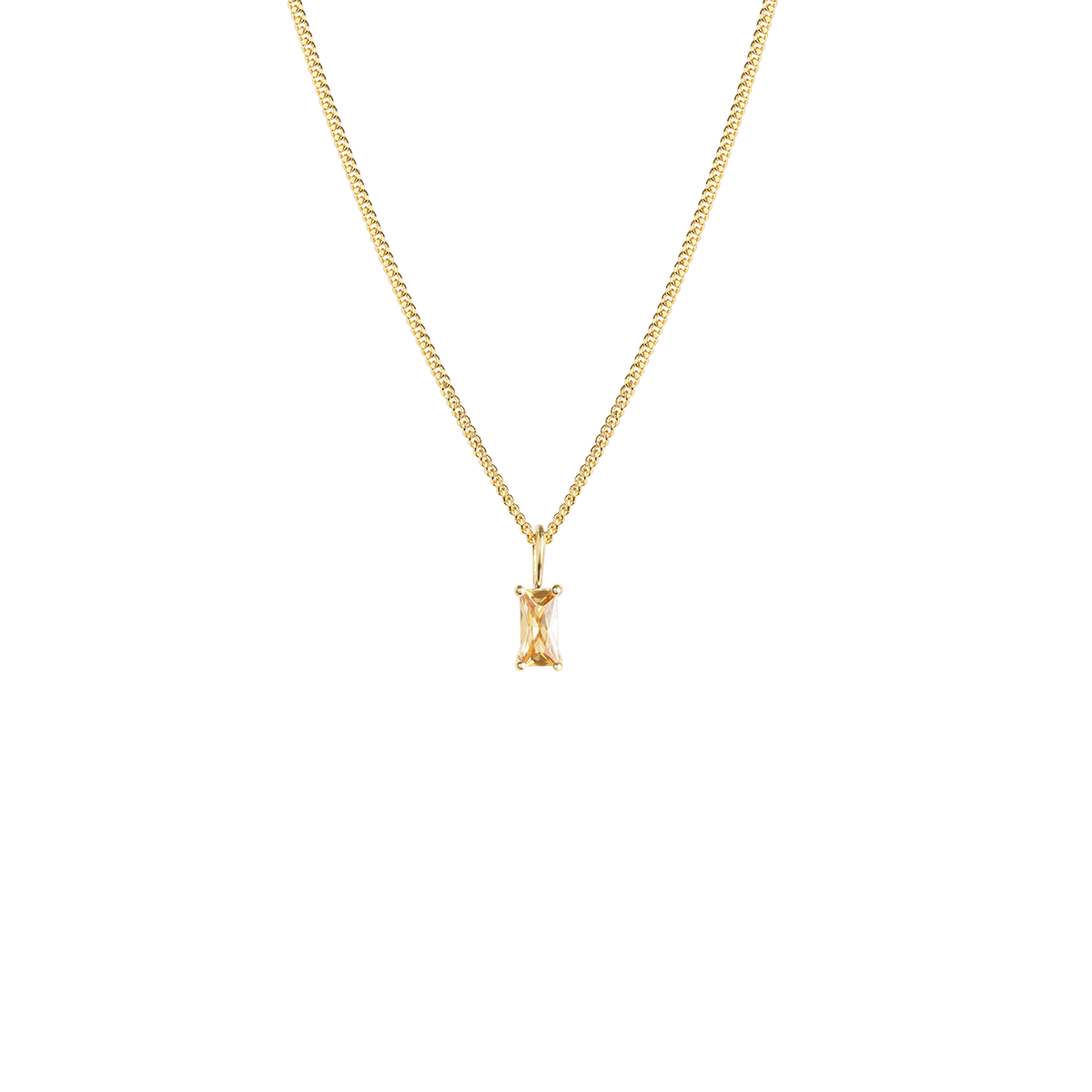 Birthstone Baguette Ketting