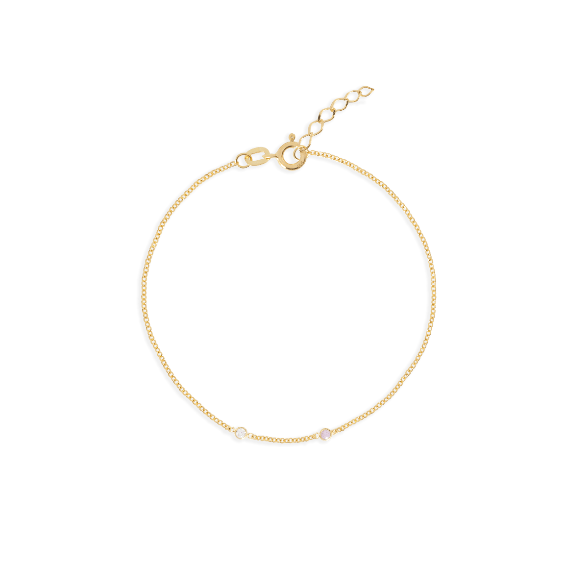 birthstone bracelet goud