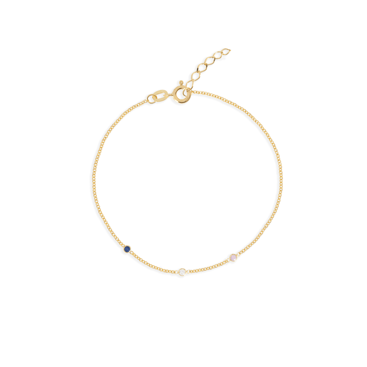 birthstone bracelet goud