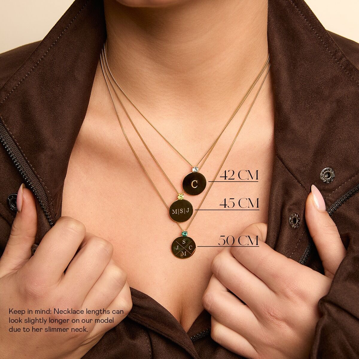 Birthstone Initial Coin Necklace