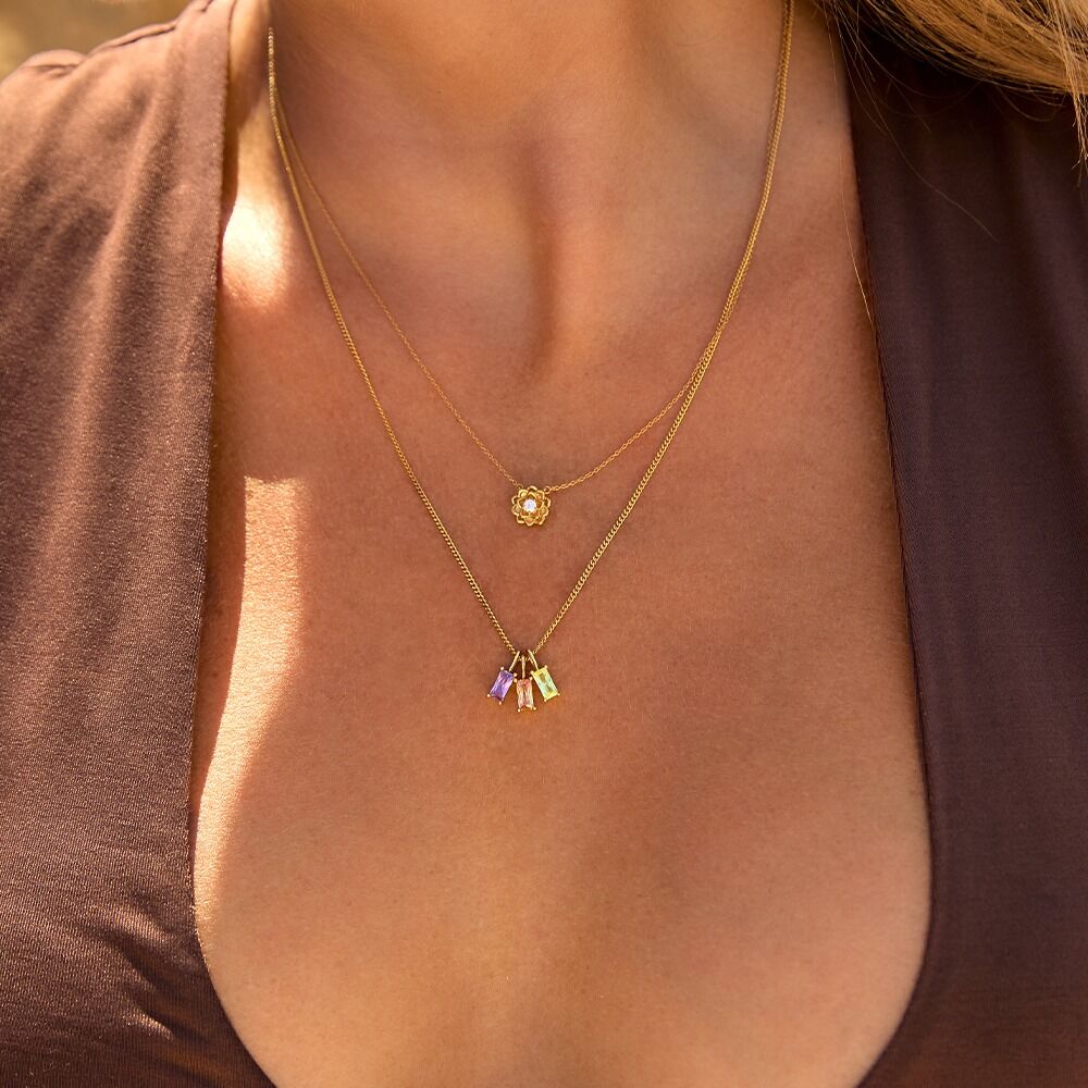 Birthstone Baguette Ketting