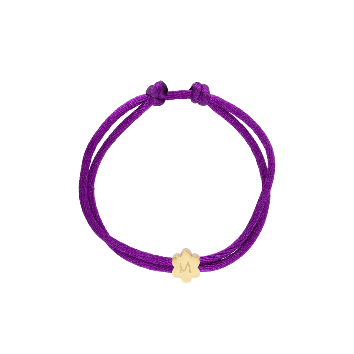 Kids Initial Bloom Cord Bracelet