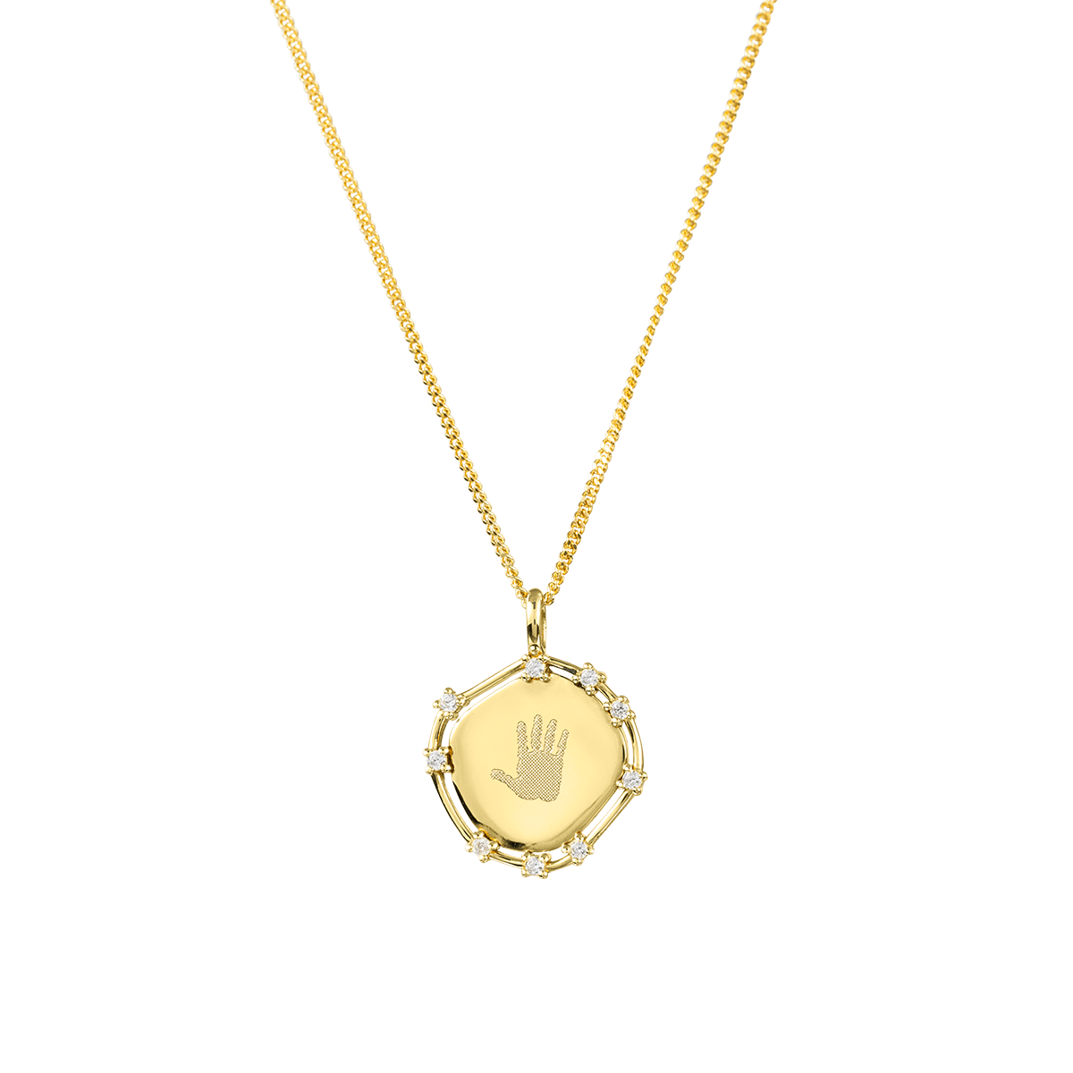 Brilliance Hand- or Footprint Coin Necklace