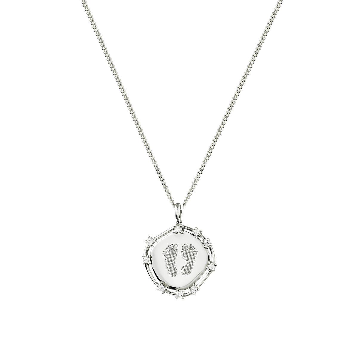 Brilliance Hand- or Footprint Coin Necklace