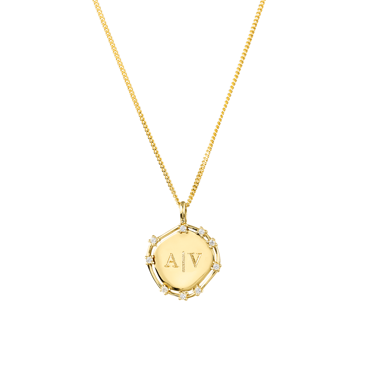 Brilliance initial Coin Kette