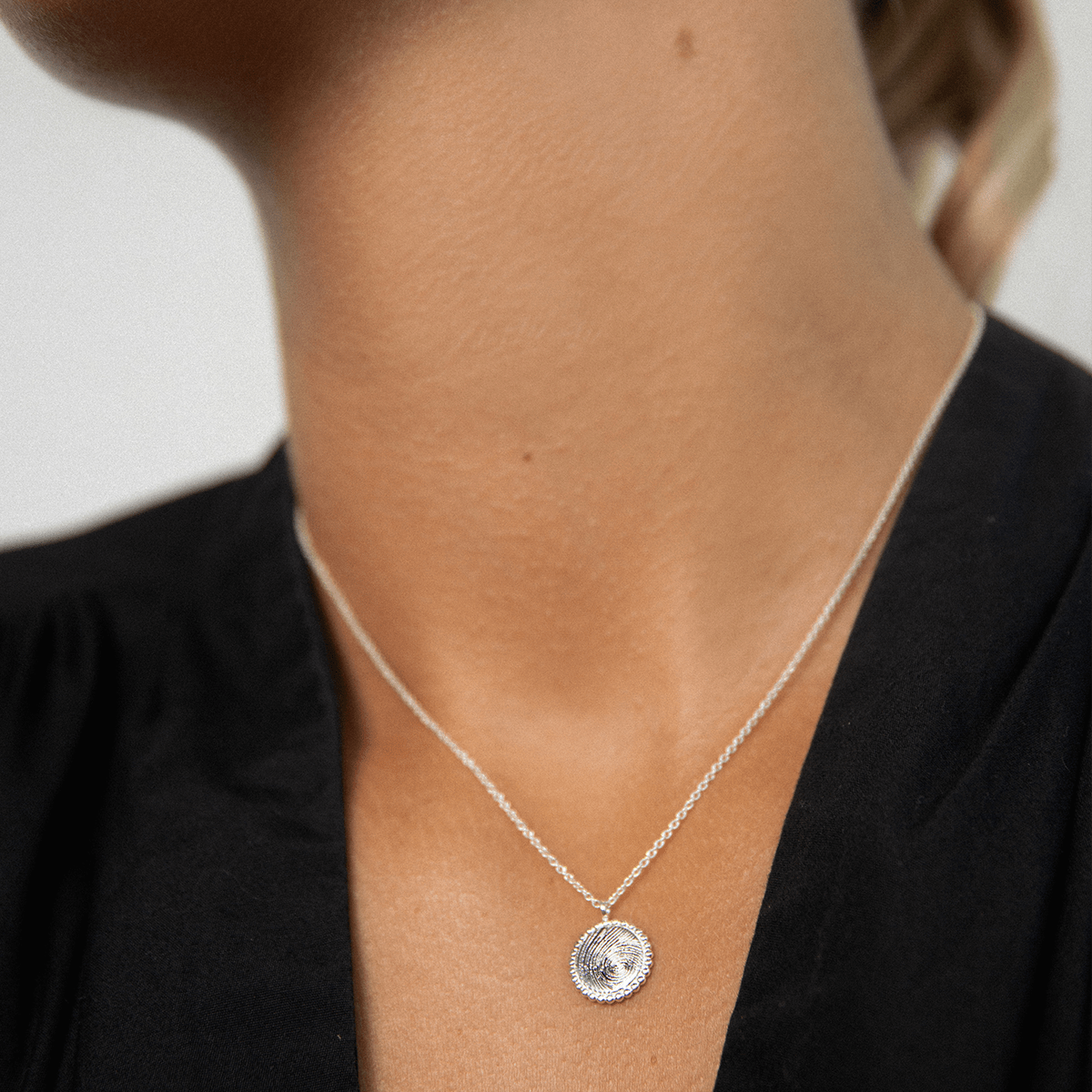 Bubble Fingerprint Coin Ketting