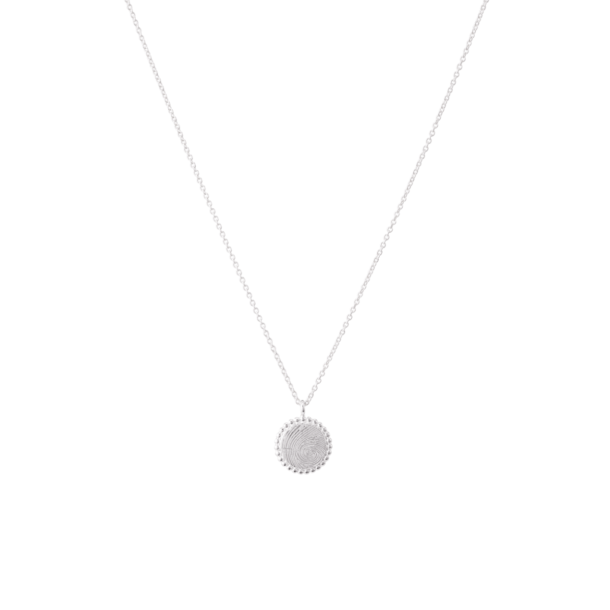 Bubble Fingerprint Coin Necklace