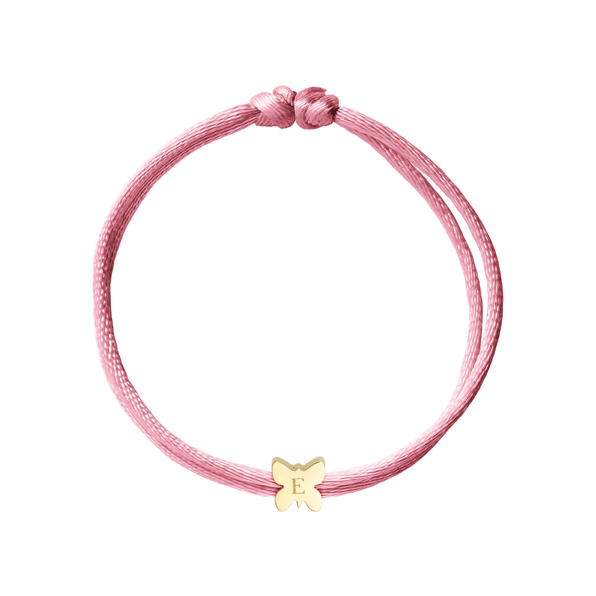 Initial Butterfly Cord Armband