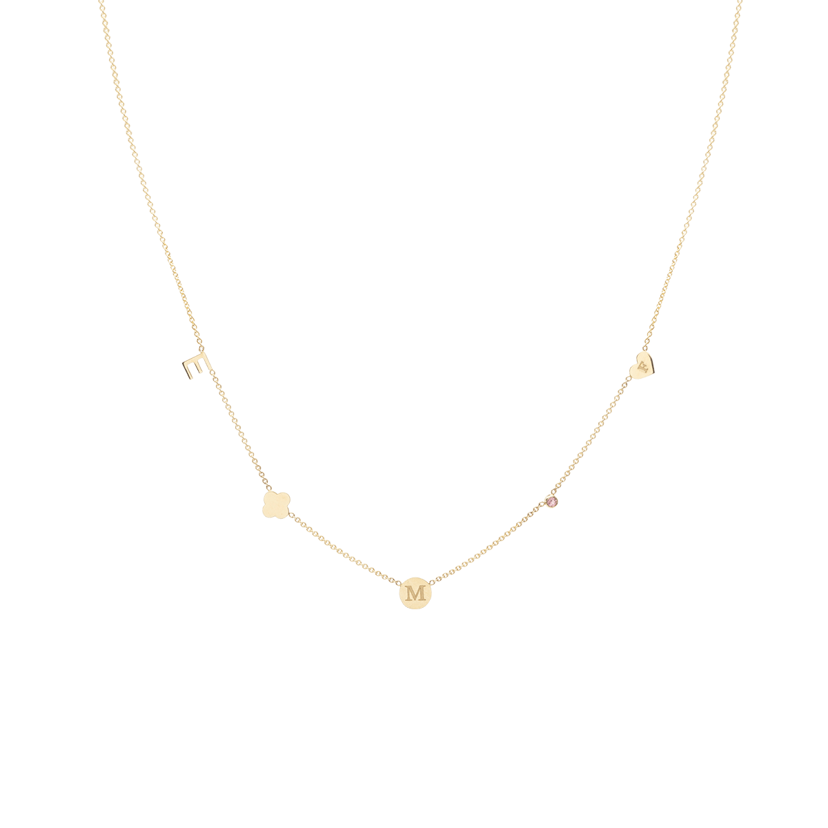 Charm Initial Ketting