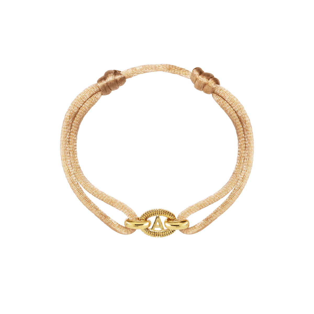 Chunky Initial Cord Armband