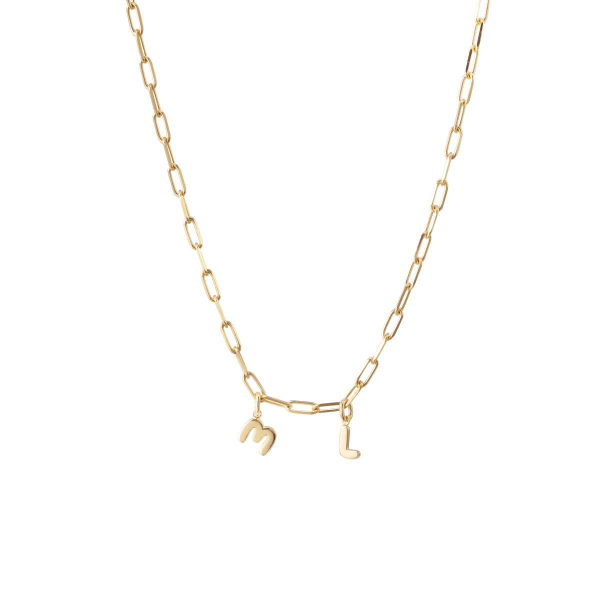 Chunky Letter Chain Necklace