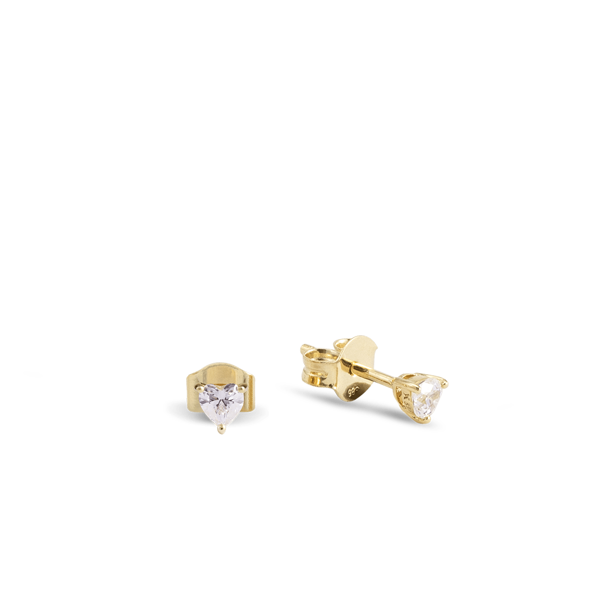Classic Solid Gold Heart studs