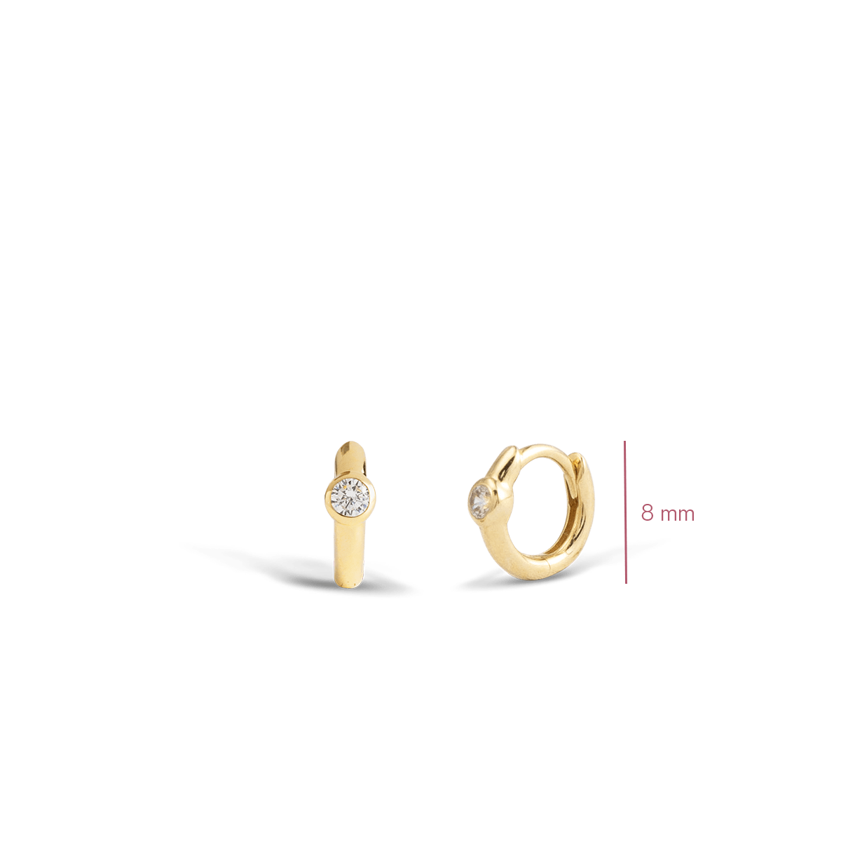 Tiny Solid Gold Classic Hoops