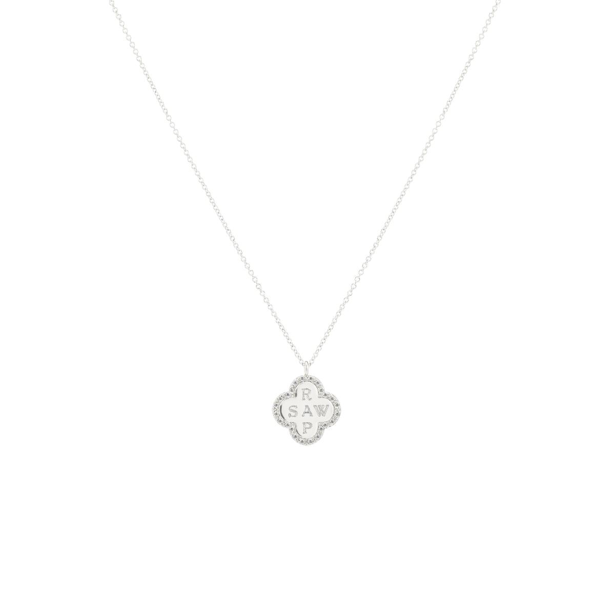 Pavé Initial Clover Kette