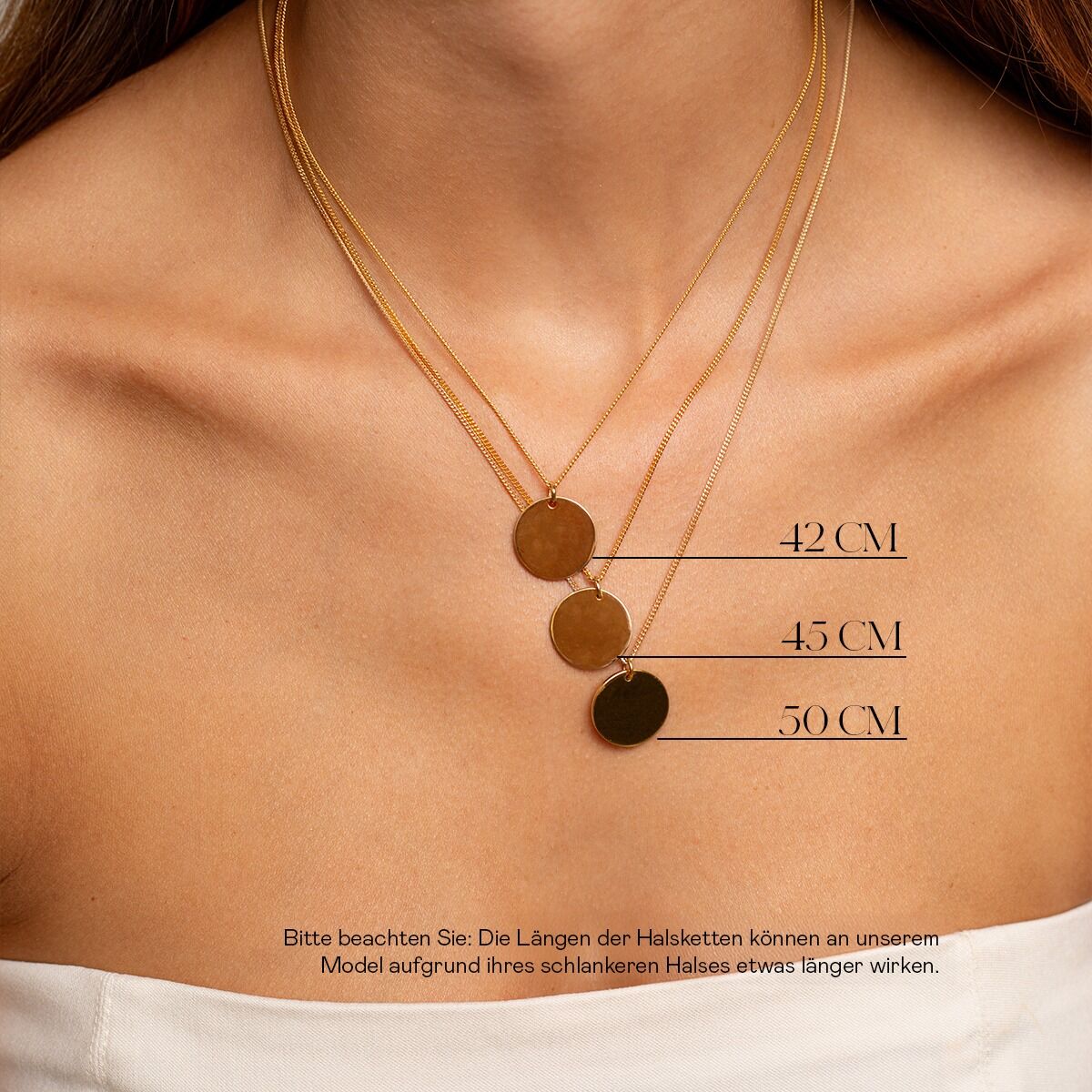 Eigenes Design Münze Kette Gold