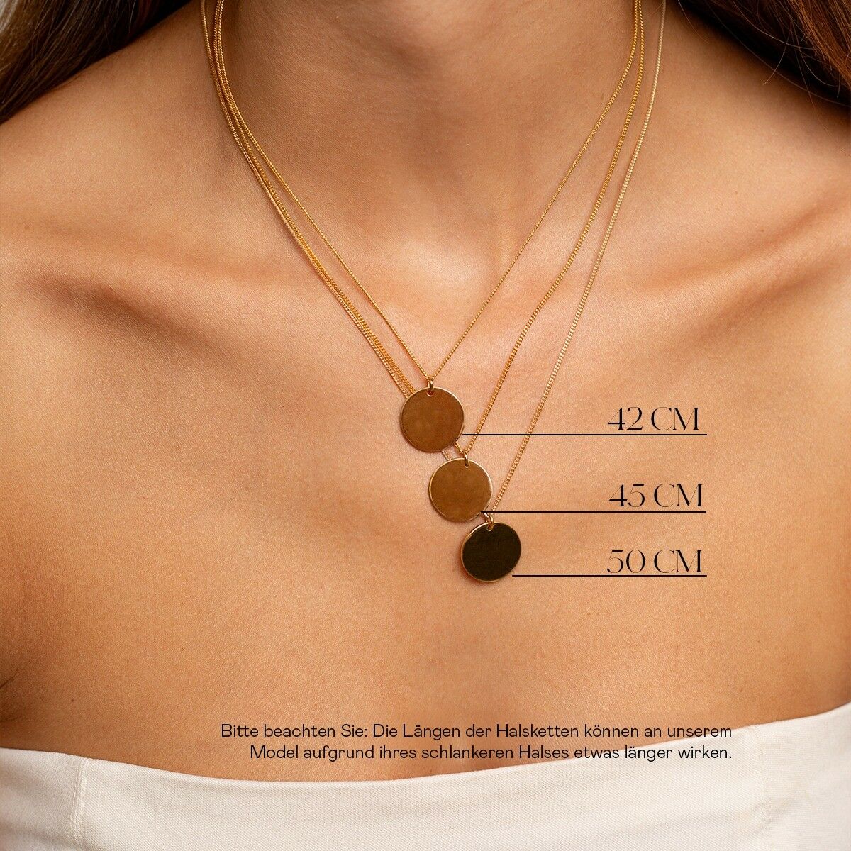 Familien Fingerabdruck Münze Kette Gold