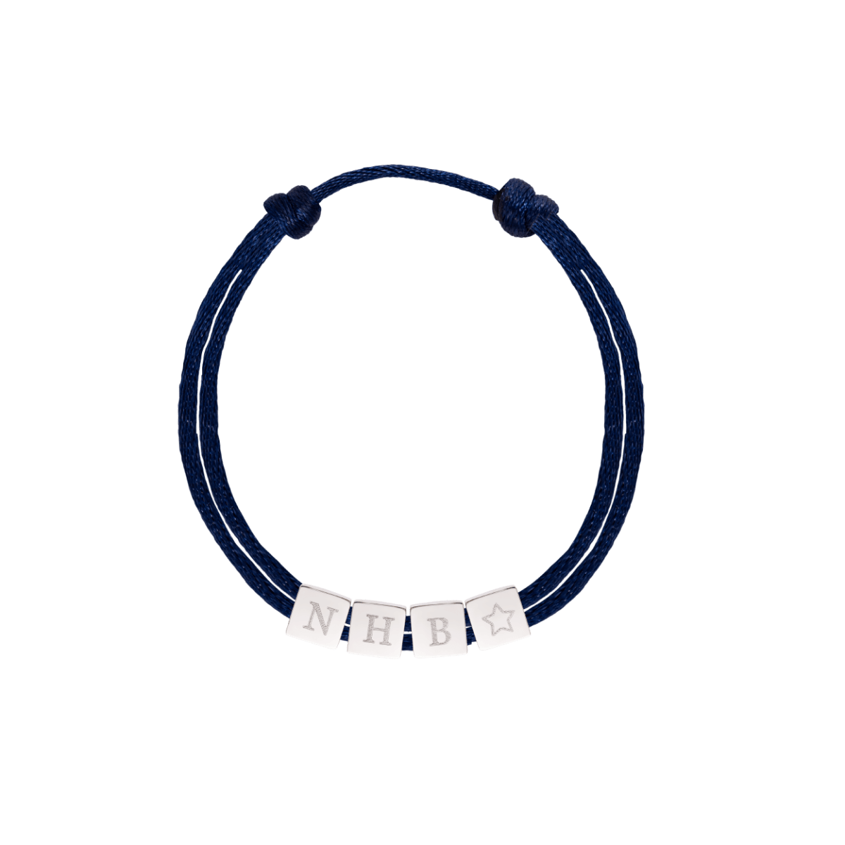 Men Initial Cube Cord Bracelet