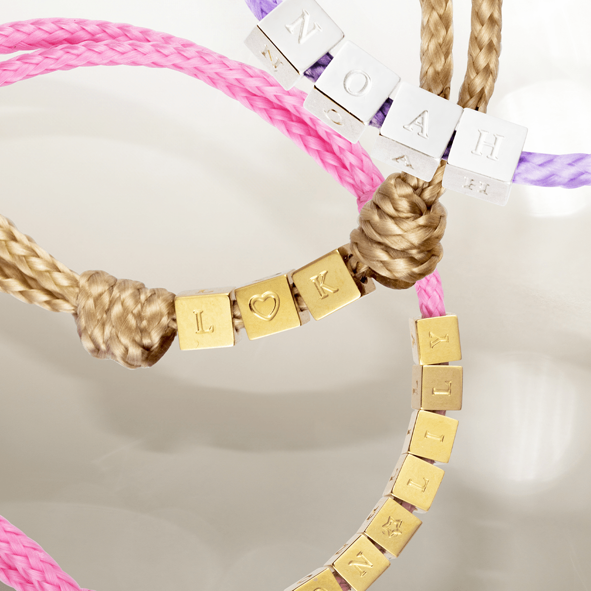 Initial Cube Paracord Bracelet