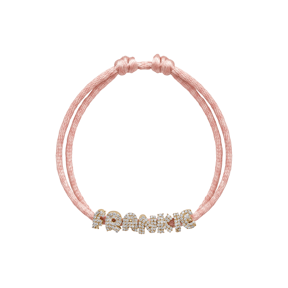 Pave Letter Cord Bracelet