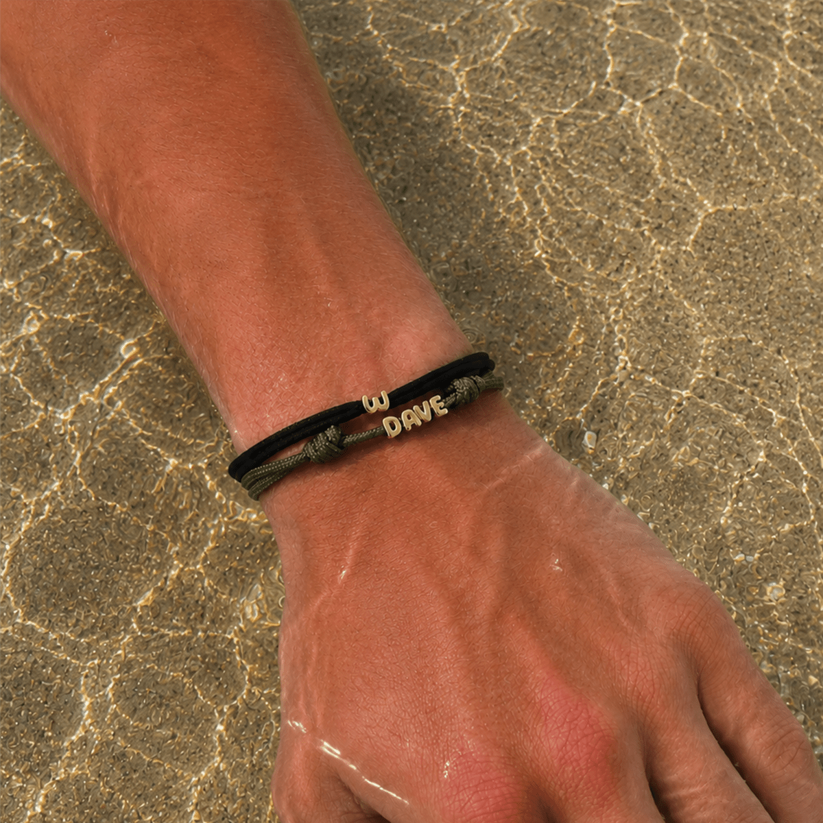 Men Letter Cord Armband