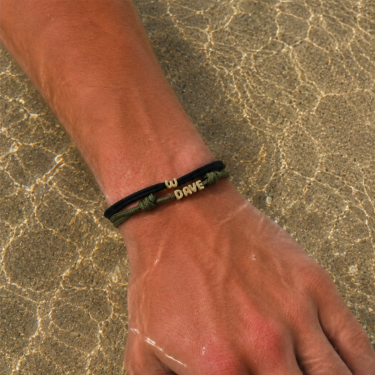 Men Bold Letter Armband