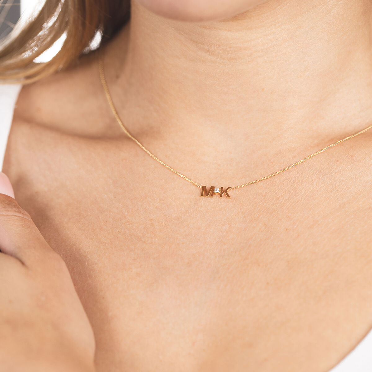 Evolueren gemiddelde hond Letters + Diamond Necklace kopen | Vedder & Vedder