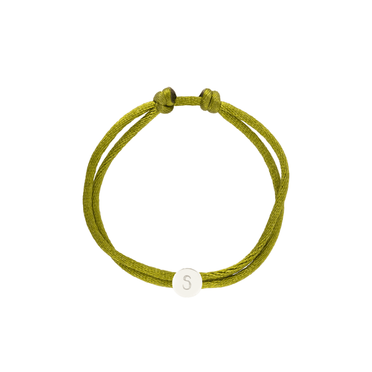 Kids Initial Disc Cord Bracelet