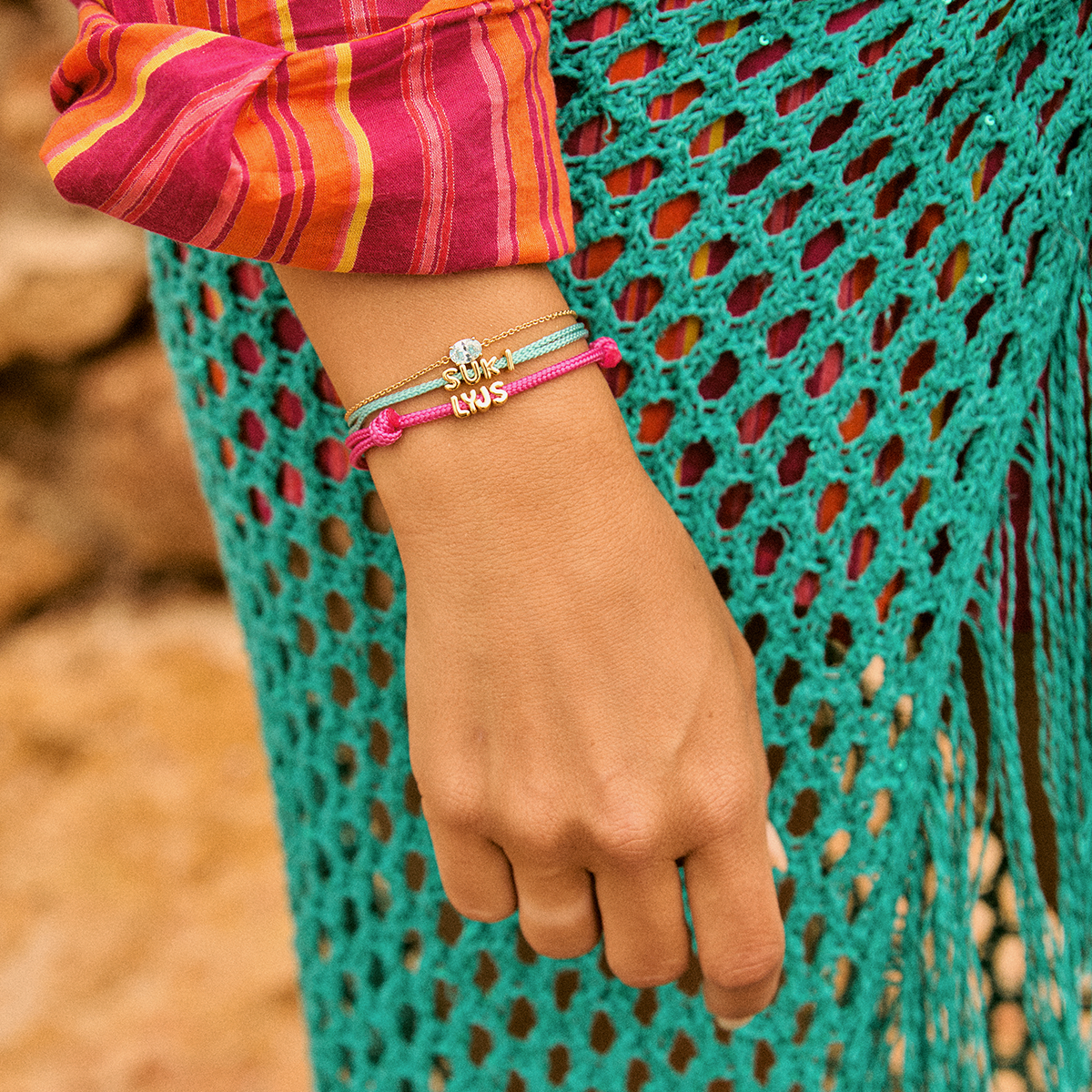 Bold Letter Armband