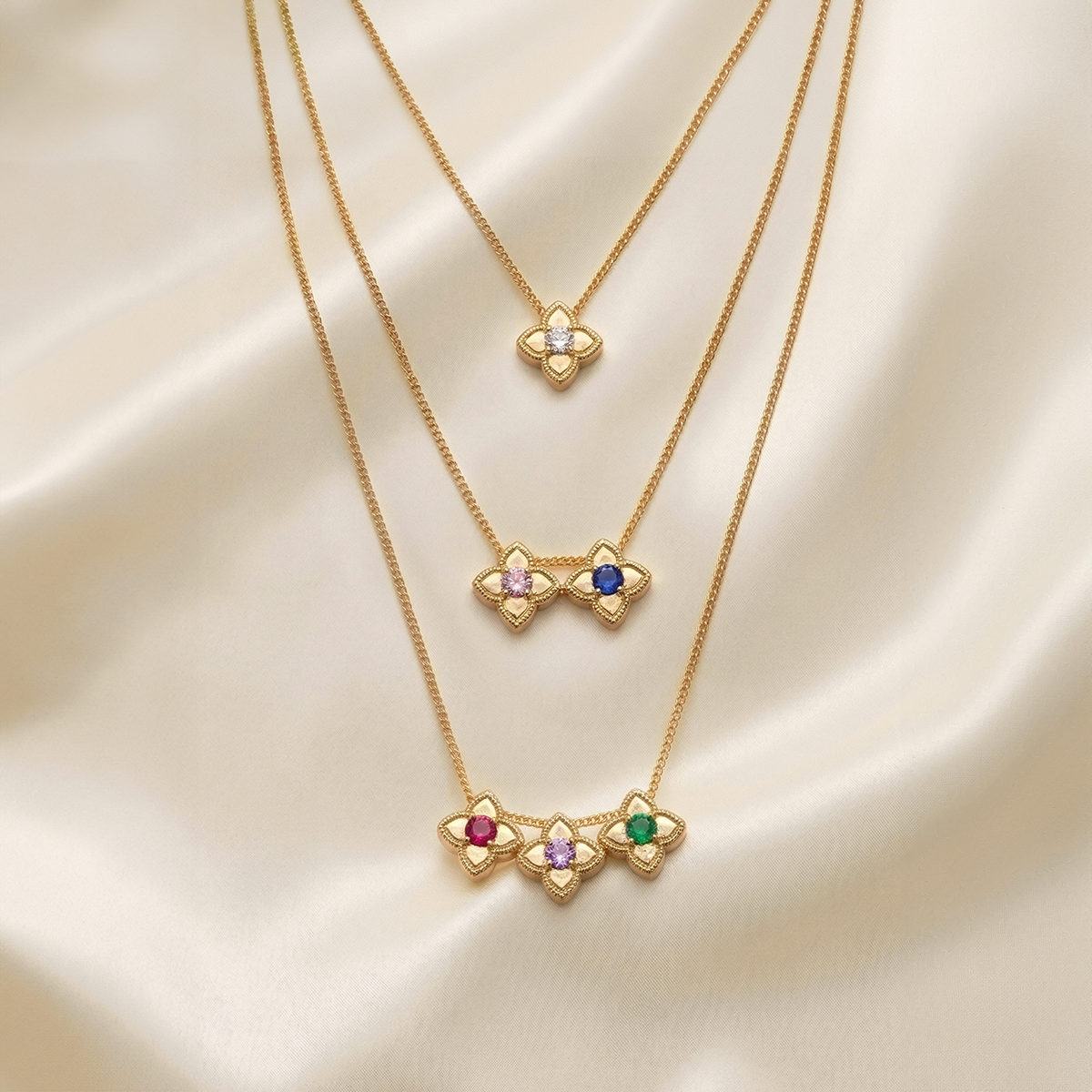 Blühendes Geburtsstein Kette