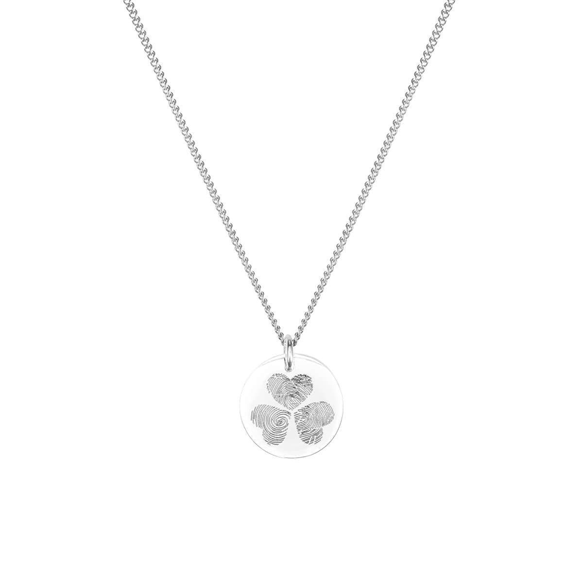 Family Fingerprint Coin Ketting