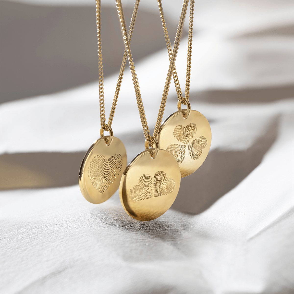 Family Fingerprint Coin Ketting
