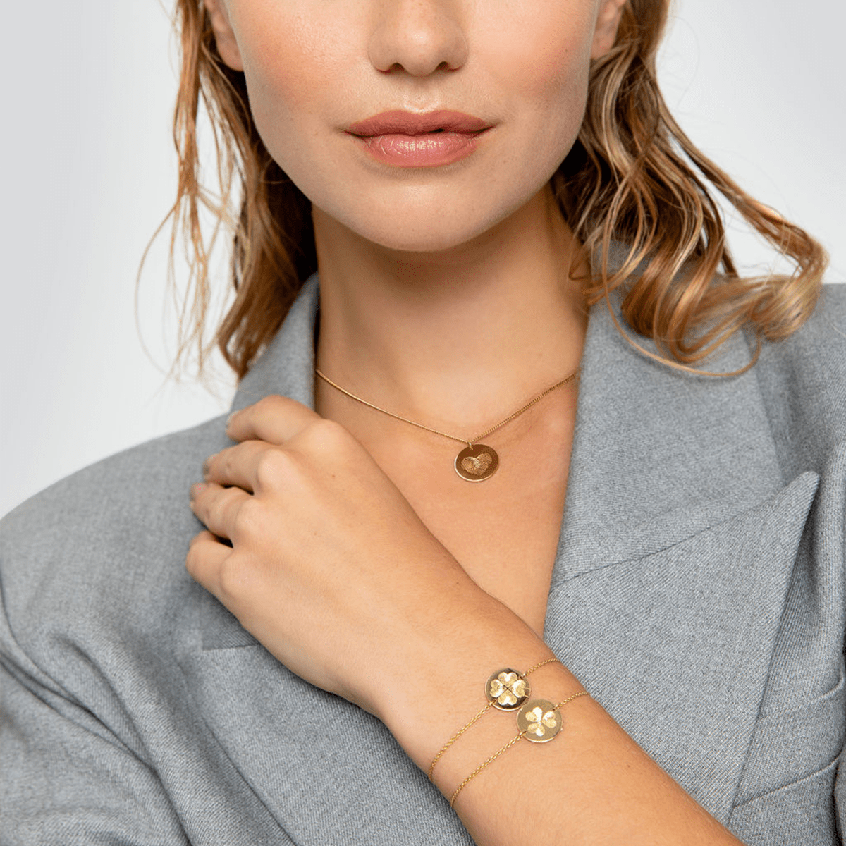 Family Fingerprint Coin Ketting