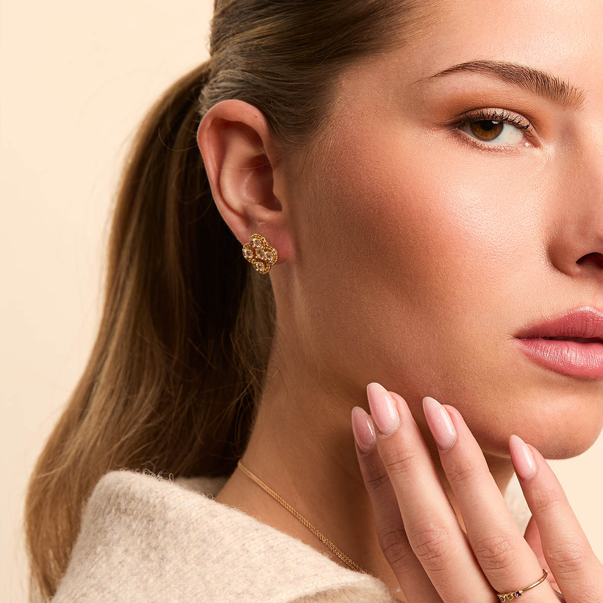 Birthstone Two-part Studs