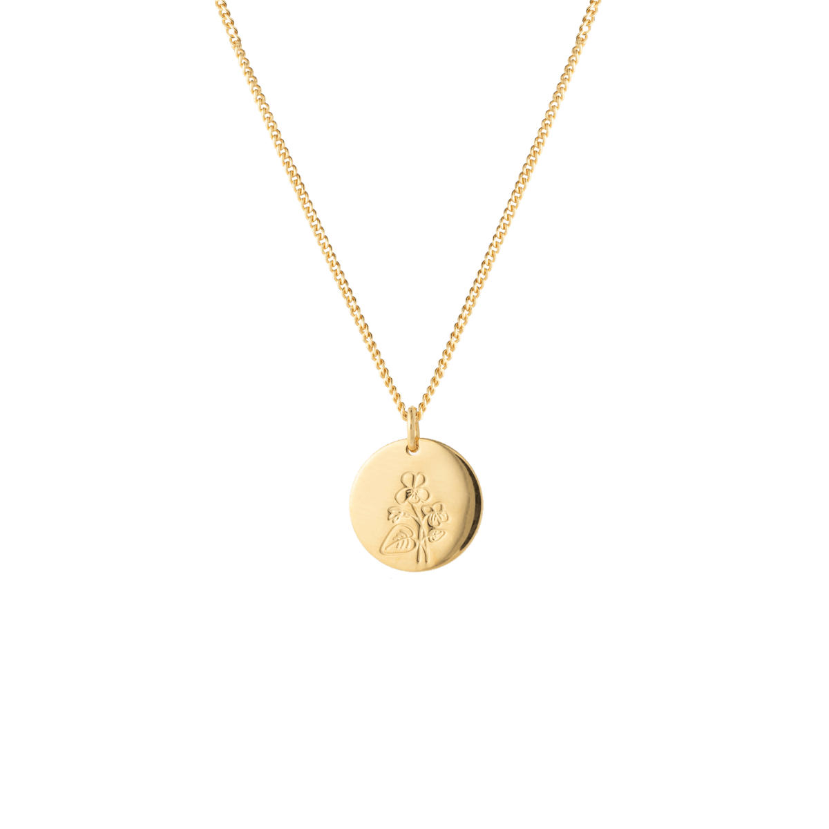 Birthflower Coin Kette