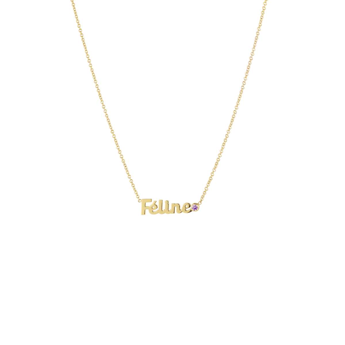 Name Birthstone Necklace Deluxe