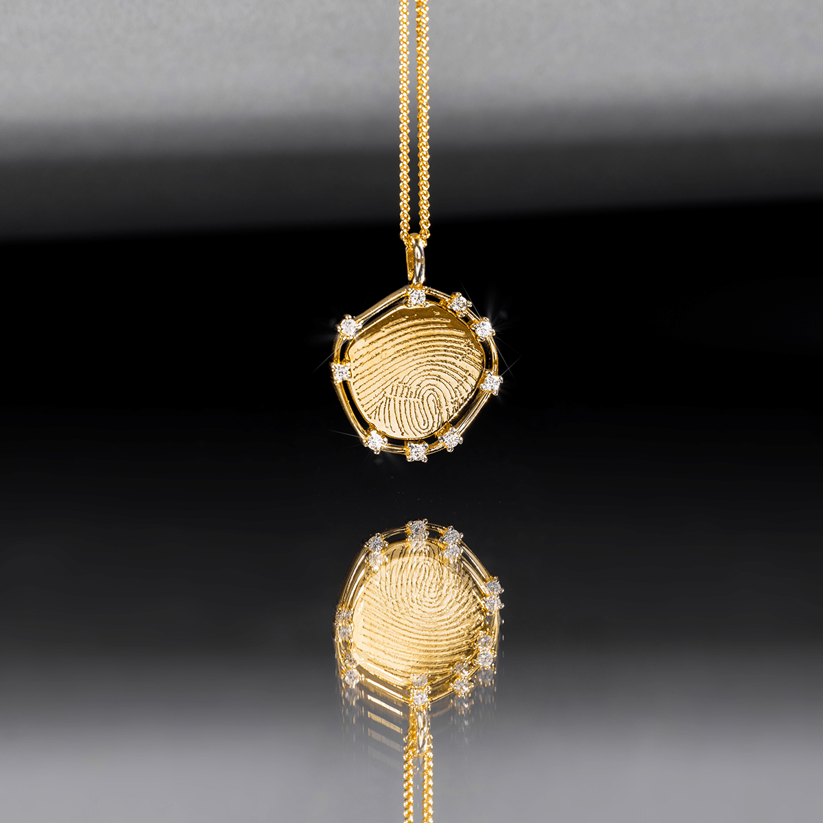 Brilliance Fingerprint Coin Necklace