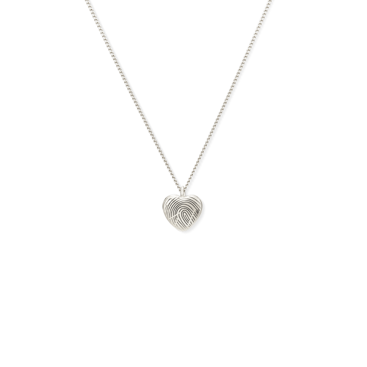 Ash Heart Fingerprint Necklace