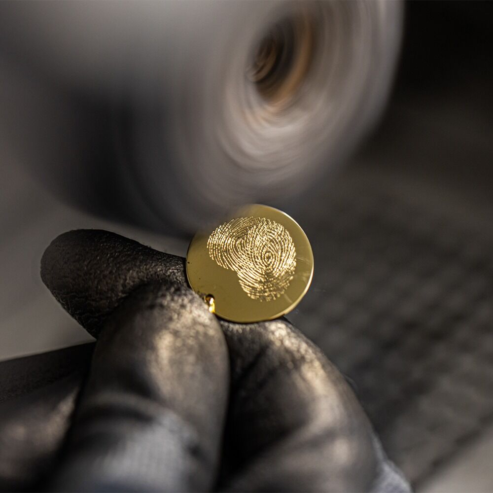 Fingerprint Coin Necklace