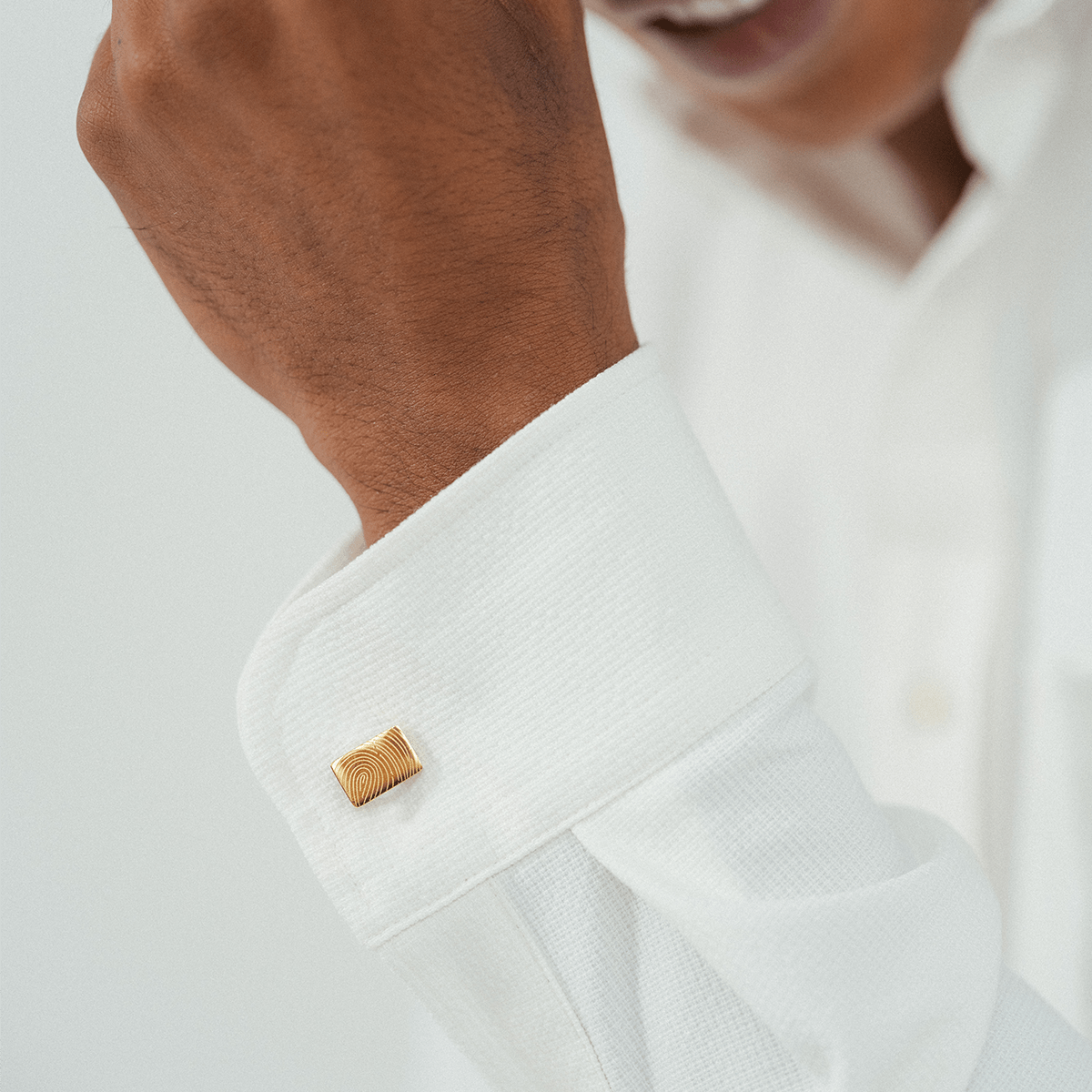 Men Fingerprint Engraved Cufflinks