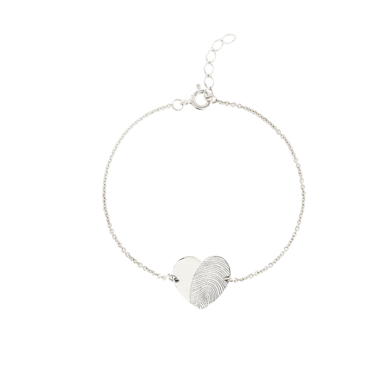 Fingerprint Heart Bracelet