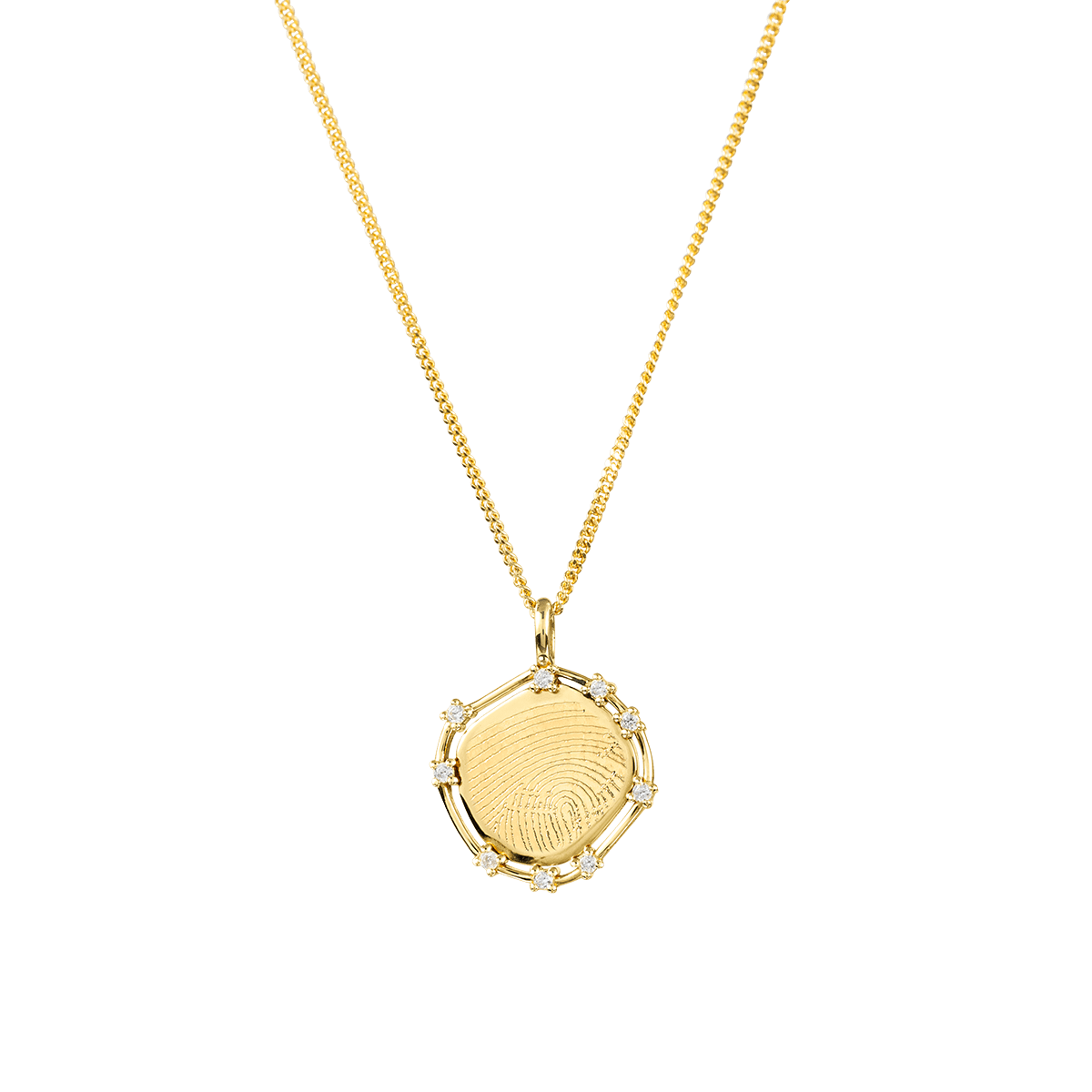 Brilliance Fingerprint Coin Necklace