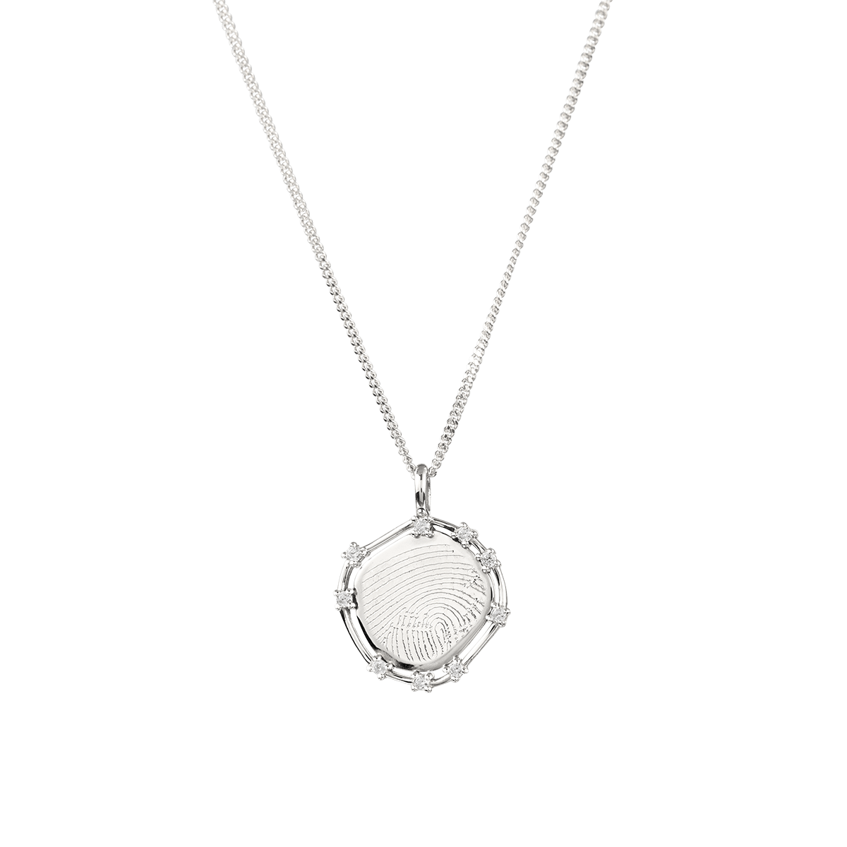 Brilliance Fingerprint Coin Necklace