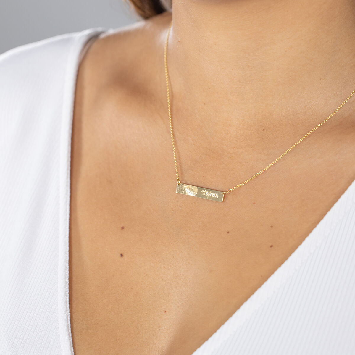 Fingerprint Bar Necklace