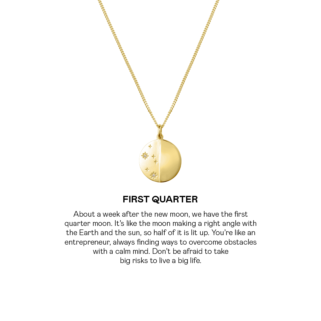 Moon Phase Coin Ketting