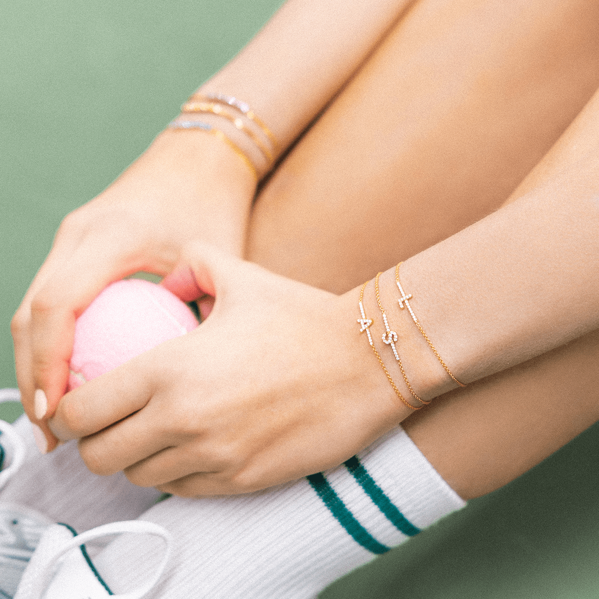 Tennis Letter Armband