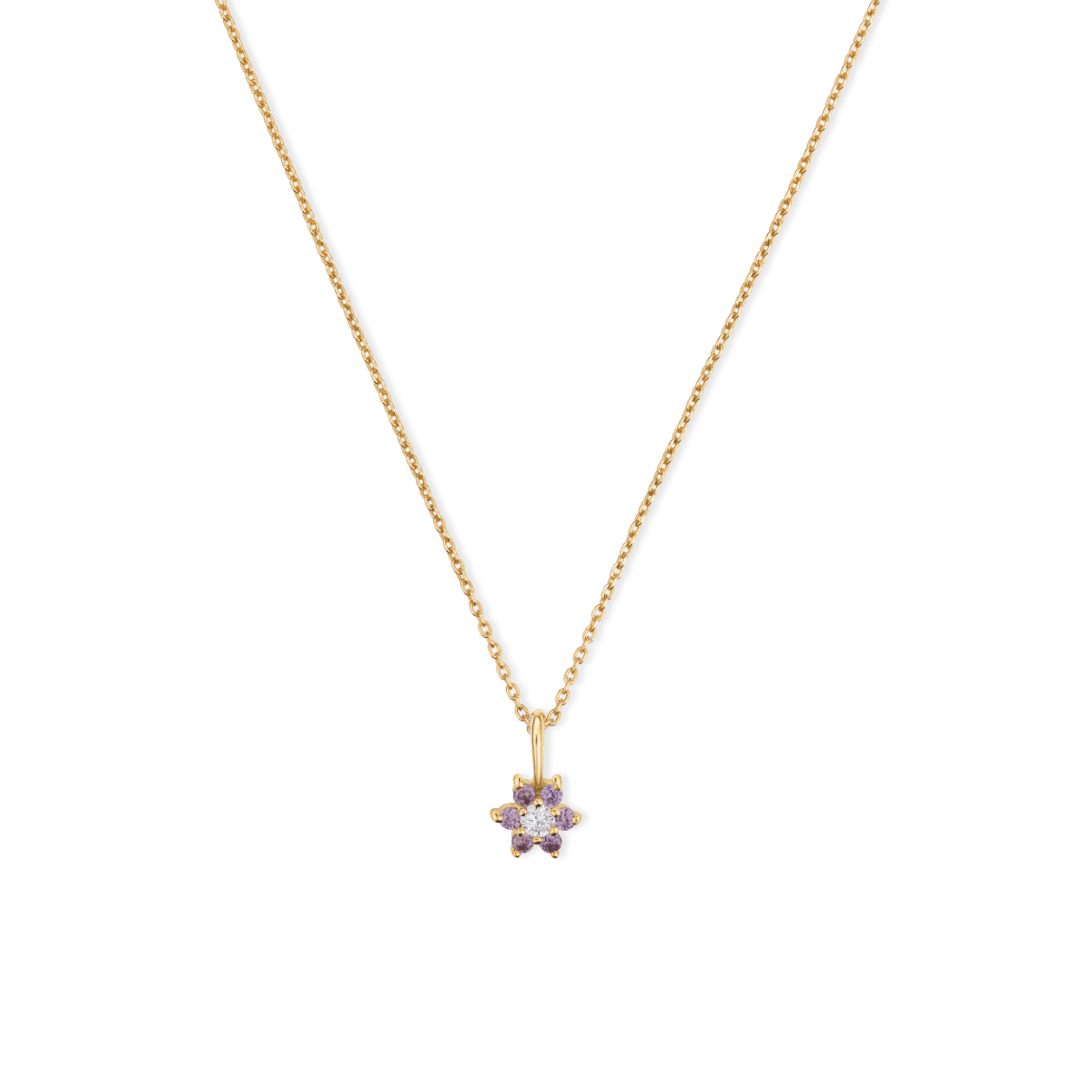 Flora Flower Birthstone Necklace