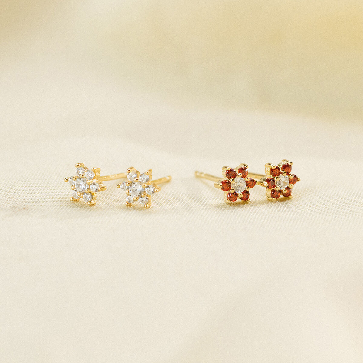 Flora Flower Birthstone Studs