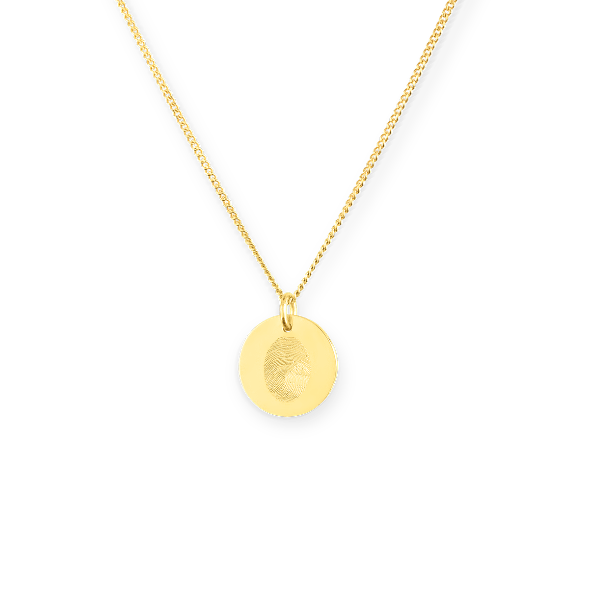 Kids Fingerprint Coin Necklace